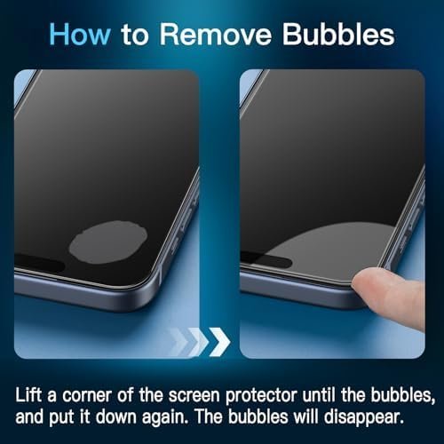 JETech Screen Protector for iPhone 15 6.1-Inch with Camera Lens Protector - Image 2
