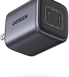UGREEN 45W USB C Charger, Nexode GaN Dual Foldable PPS Charger Block Support