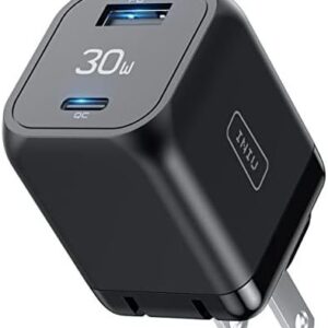 USB C Charger, INIU 30W PD QC 3.0 Dual Port Type C Charger Fast Charging Block