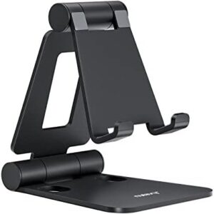 Nulaxy Dual Folding Cell Phone Stand, Fully Adjustable Foldable Desktop Phone