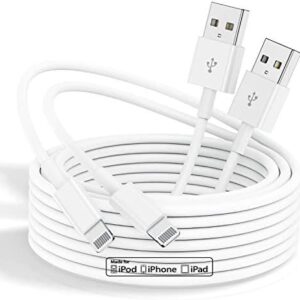 QZIIW Apple MFI Certified iPhone Charger Cable 6 Ft, 2Pack Extra Long USB
