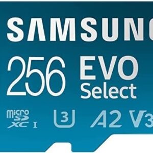 SAMSUNG EVO Select Micro SD-Memory-Card + Adapter, 256GB microSDXC 130MB/s
