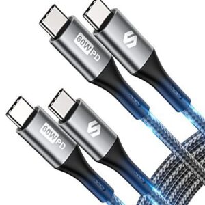 Silkland USB C to USB C Cable 60W 2 Pack [3.3ft+3.3ft]