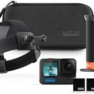 GoPro HERO12 Black + Accessories Bundle, Includes Handler + Head Strap 2.0 +