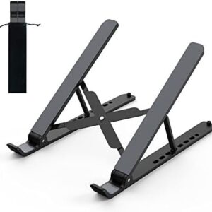 Tonmom Laptop Stand for Desk, Adjustable Riser ABS+Silicone Foldable