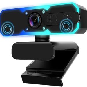 NBPOWER 1080P 60FPS Streaming Camera Webcam with Microphone and Fill RGB