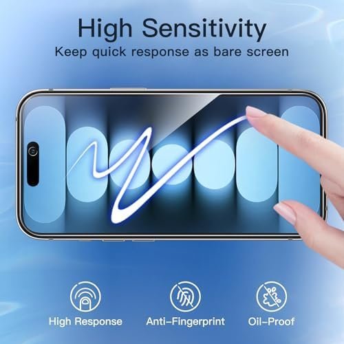 JETech Privacy Screen Protector for iPhone 15 Pro Max 6.7-Inch with Camera Lens - Image 8