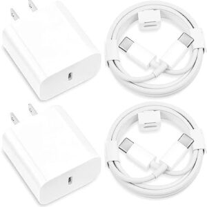 2Pack 20W USB C Charger for iPhone 15/15 Plus/15 Pro/15 Pro Max,PD Wall Charger