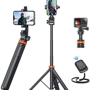 Newest 62" Phone Tripod, EUCOS Tripod for iPhone & Selfie Stick Tripod