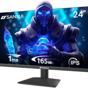 SANSUI 165Hz Gaming Monitor 24 inch, DP x1 HDMI x2 Ports IPS FHD Computer