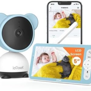 ieGeek 5'' Baby Monitor WiFi with Camera and Audio- 1080P Video Baby Monitor