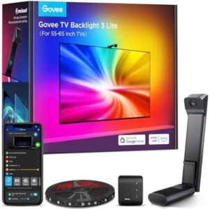 Govee TV Backlight 3 Lite with Fish-Eye Correction Function Sync to 55-65 Inch