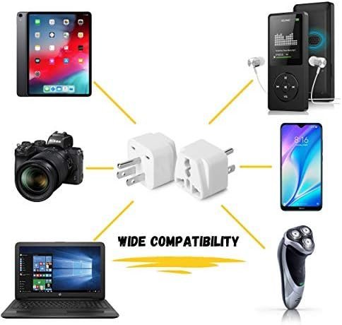 Bates- European Plug Adapter, 2 pc, Travel Adapter, US to Europe Plug Adapter - Image 6