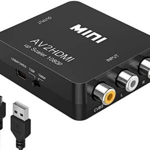 Amtake RCA to HDMI Converter, 1080P RCA Composite CVBS AV to HDMI Video Audio