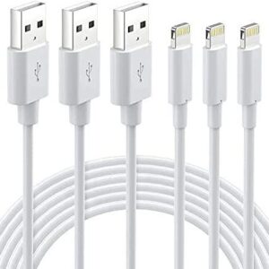 Lightning Cable MFi Certified - iPhone Charger 3Pack 6FT Lightning to USB A
