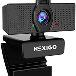 NexiGo N60 1080P Webcam with Microphone, Adjustable FOV, Zoom, Software Control