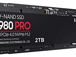 SAMSUNG 980 PRO SSD 2TB PCIe NVMe Gen 4 Gaming M.2 Internal Solid State Drive