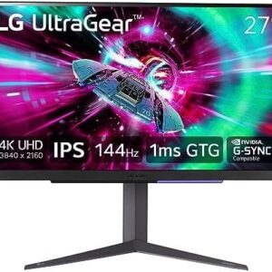LG 27" UltraGear 4K UHD (3840x2160) Gaming Monitor, 144Hz, 1ms, VESA DisplayHDR