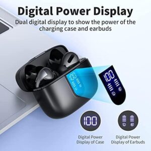 TAGRY Bluetooth Headphones True Wireless Earbuds 60H Playback LED Power Display