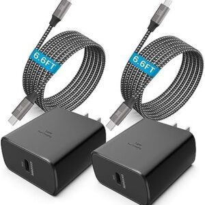 45W Super Fast Charger Type C, [2 PACK] 45 Watt USB-C PD/PPS Wall Charging Block