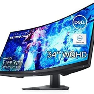 Dell Curved Gaming, 34 Inch Curved Monitor with 144Hz Refresh Rate, WQHD