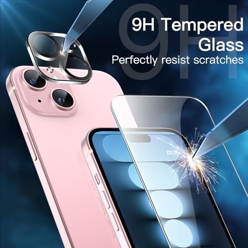 JETech Screen Protector for iPhone 15 6.1-Inch with Camera Lens Protector - Image 4