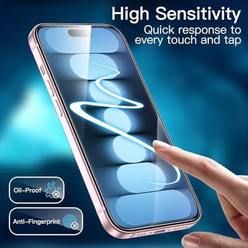 JETech Screen Protector for iPhone 15 6.1-Inch with Camera Lens Protector - Image 7