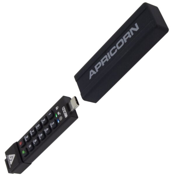 Apricorn 128GB Aegis Secure Key 3 NXC 256-Bit Hardware-Encrypted USB 3.2 Type C Flash Drive - Image 3