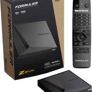Formuler Z11 Pro Max 4K Android 11 Dual Band 5G Gigabit LAN 4GB RAM 32GB Storage with Premium IR1 Remote Control | Bonus 4K HDMI Cable, Dreamlink 7 Color Keyboard, Silicone Remote Case