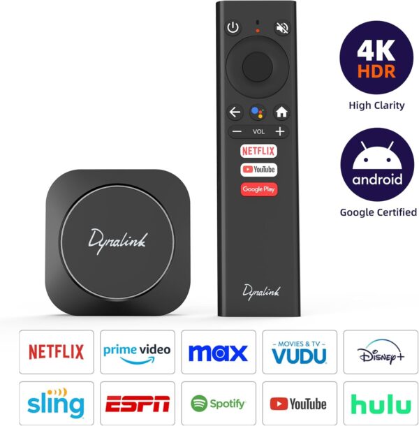 Dynalink Android TV Box, Android 10 Support 4K HDR Smart Streaming Media Player - Image 2