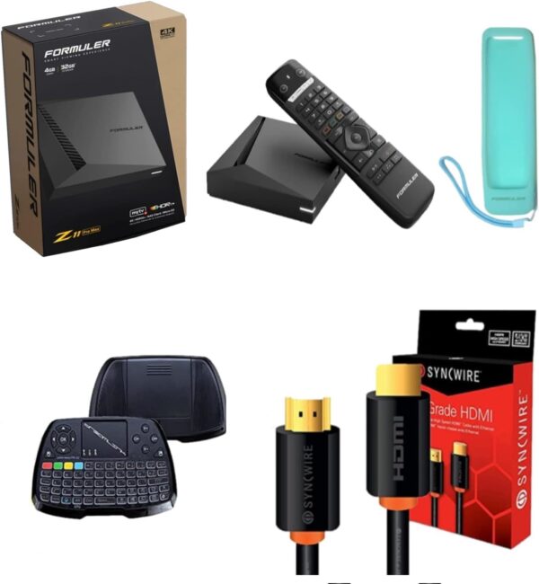 Formuler Z11 Pro Max 4K Android 11 Dual Band 5G Gigabit LAN 4GB RAM 32GB Storage with Premium IR1 Remote Control | Bonus 4K HDMI Cable, Dreamlink 7 Color Keyboard, Silicone Remote Case - Image 2