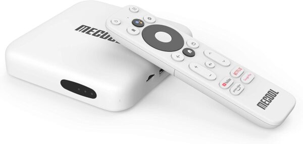 MECOOL KM2 Android TV Netflix 4K with Google Assistant Build in 4K HDR Streaming Media Player Google Certified Free HDMI Cable